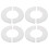 16Pcs White Stainless Cover Replacement Plates for Pipe Wall Mounting 9