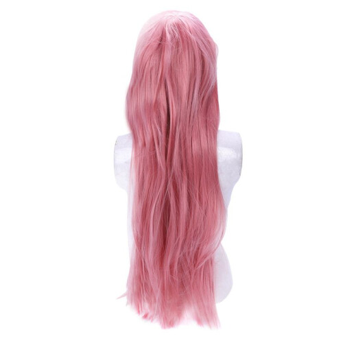 2X Parrucca Cosplay Lunga 80 cm Parrucche Resistenti al Calore Multicolori (Rosa) 2