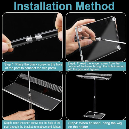 Supporto per Extension per Capelli In Acrilico, Strumento per Styling Parrucche, Gancio per Capelli, Display, Supporto per Separatore per Capelli