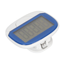 Multifunktionaler blauer Schrittzähler mit großem Bildschirm, 2D-Schrittzähler und Uhr