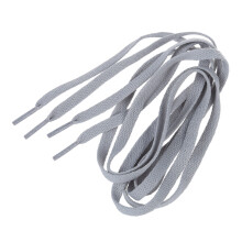 4X Trainers Plastic Tips 52.4 Long Grey Flat Wide Shoe Laces Strings