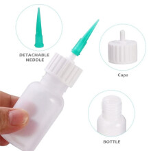 6 Flacons Applicateurs de Colle, Flacons Compte-Gouttes Compressibles en Plastique de 30 Ml pour Applications de Colle, Artisanat de Quilling de