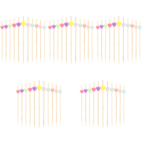 500Pcs Sturdy Bamboo Cocktail Picks with Creative Heads for Party Use 1