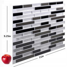 2X 3D Wall Stickers Brick Wallpaper Tile for Kitchen Bathroom Backsplash Anti-Tile Home Decor 28X23.5cm