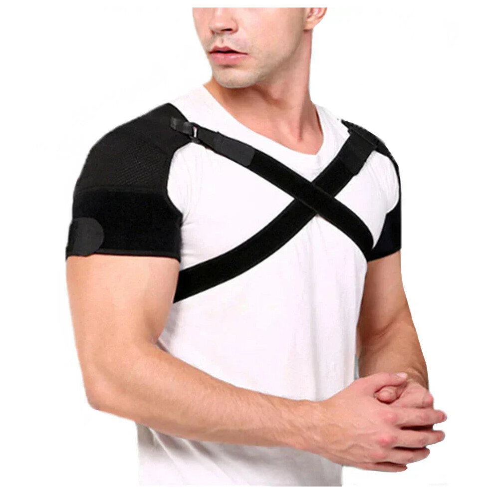 Oba Double Shoulder Brace Wrap Â Neoprene Compression Sleeve