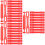 300Sets Heavy Duty Red Plastic Shipping Handles for Box Use 6