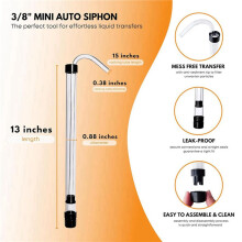 2pcs 3/8In Auto Siphon with Clamp 6.5' Ft Hose Bottling Siphoning Kit with Food Grade Free Plastic Tubing for Beer
