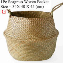 Seagrass Storage Basket Wicker Basket Work Rattan Hanging Planting Flower Pot Laundry Cesta Mimbre Basket Picnic Basket