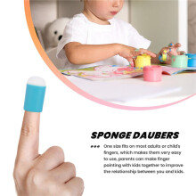 40 StüCke Finger Schwamm Daubers Finger Malerei Schwamm Handwerk Zeichnung Schwamm Dauber Satz für Malerei Kunst Tinte Handwerk Karte