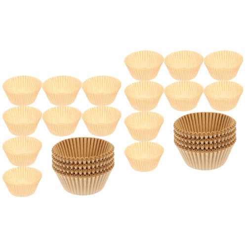 200Pcs Home Use Beige Paper Cake Cups Cupcake Baking Liners 2