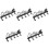 5Pcs Wall Mounted Coffee Mug Holder Rack Black Metal Cup Organizer 4