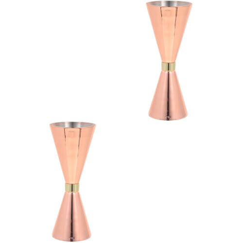 2Pièces Verre Cocktail Acier Rose À 1