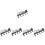 5Pcs Wall Mounted Coffee Mug Holder Rack Black Metal Cup Organizer 6