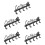 5Pcs Wall Mounted Coffee Mug Holder Rack Black Metal Cup Organizer 7
