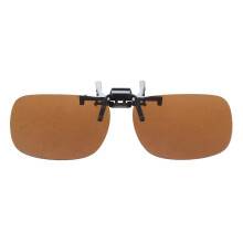 2X Unisex Dark Brown Rectangle Flip Clip Polarized Sunglasses