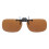 2X Unisex Dark Brown Rectangle Flip  Clip  Polarized Sunglasses 1
