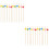 200Pcs Assorted Fruit Stick Cocktail Picks for Appetizer and Cake 6