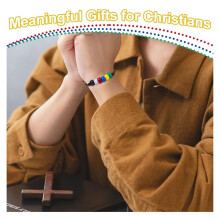 2100pcs Beaded Bracelet Making Kit School Crafts Holiday Bible School Supplies Religious Crafts