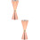 2Pièces Verre Cocktail Acier Rose À 6