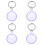 4Pièces Protections Tpu Violet Simples Pour Localisateur Usage Maison 4
