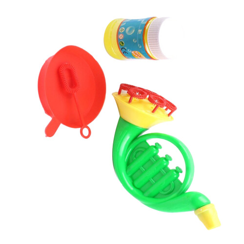 12Sets Kids Bubble Blower Cartoon Horn Shape Easy Grip Assorted Color 1