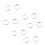 10mm Dia Silver Tone Metal Split Loop Key Rings Holders Replacement 160 Pcs 3