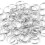 10mm Dia Silver Tone Metal Split Loop Key Rings Holders Replacement 160 Pcs 3