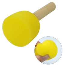 40 Stueck Runde Schwaemme Pinsel Set Kinder Malwerkzeuge - Schwamm Malerei Set DIY Malwerkzeuge In 4 Groessen