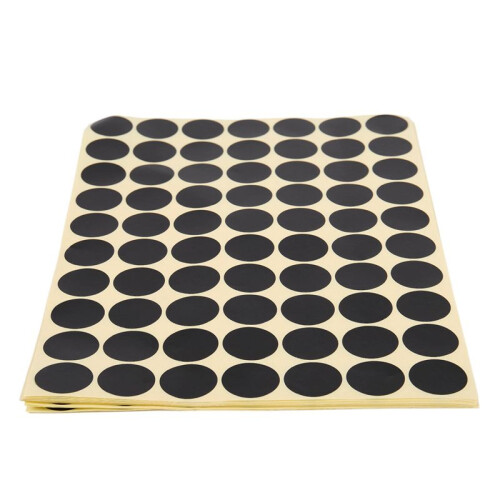 75pcs 19mm Circles Round Code Stickers Self Adhesive Sticky Labels Black 2