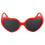 2X Gafas de  Forma de Corazon para Fiesta de Disfraces - Rojo 3