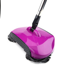 Dustpan Integrated Sweeper, Hard Floor Cleaner For Wood, Ceramic, Marble, Concrete Floors, Energy-Efficient Cleaning Tool With Adjustable Handle And