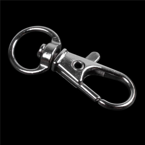 80pcs Metal Clasp Swivel Trigger Clips Snap Hooks Key  Bags DIY  Silver 2