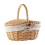 Woven Wicker Picnic Basket with Double-Lid Handle 1