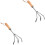 2Pcs Silver Steel Hand Rakes Wood Handle Gardening Tools for Digging 4