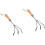 2Pcs Silver Steel Hand Rakes Wood Handle Gardening Tools for Digging 5