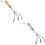 2Pcs Silver Steel Hand Rakes Wood Handle Gardening Tools for Digging 7