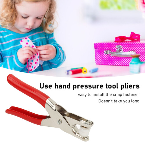 200 Sets Prong Ring Snap Button Kit with Pliers, Rust-Resistant Iron Fasteners 2