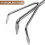 2Pcs Silver Steel Hand Rakes Wood Handle Gardening Tools for Digging 9