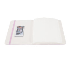 36-Page Light Purple PU Leather Photo Album, 17x19cm Waterproof Cover