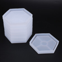 24 Paket Hexagon Silikon Untersetzer Formen Silikon Harz Form, Epoxid Formen Zum Gießen mit Harz, Beton, Zement