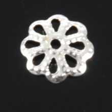 SchöNe Perle 6mm Silberton Blumen Perlen Kappen für Schmuck Machen (Über 1000 Stück)