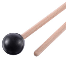 10Pcs Soft Rubber Sticks Wood Handle Bell Mallets for Glockenspiel Xylophone Bell Music Instruments Parts Black