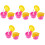 10Pièces Caps Stockage Silicone Rose Couvercle Bouteille 3
