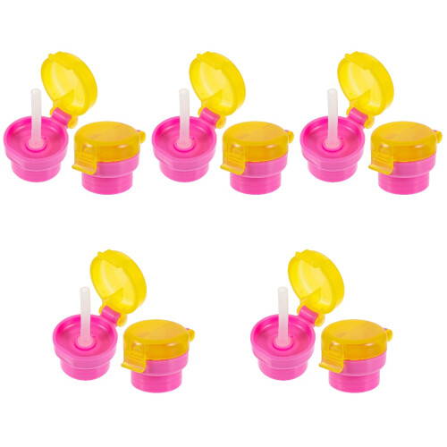 10Pièces Caps Stockage Silicone Rose Couvercle Bouteille 2