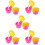 10Pièces Caps Stockage Silicone Rose Couvercle Bouteille 8