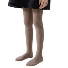 Strumpfhose für Kleinkinder, Mädchen, Tanz-Leggings mit Füßen, ultraweiche Strümpfe für Kinder, Schülerinnen, Kaffeebraun, 9-12 Jahre