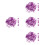 400Pièces Anneaux Violet Volaille Réutilisables Pour Identification 5
