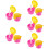 10Pièces Caps Stockage Silicone Rose Couvercle Bouteille 10
