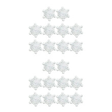 20Pcs Snowflake Patches Iron Christmas Embroidered Patches Appliques for Arts Crafts DIY Decor Jeans Clothing Bags