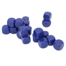 Dadi da 20 pezzi Blu, 16mm, in plastica, con angoli arrotondati, da primo soccorso, giocattoli didattici per giochi da tavolo